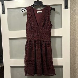 Abercrombie & Fitch Y2K Red Sleeveless V-Neck Mini Dress